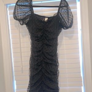 Black Polka dot dress - size S